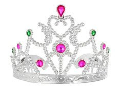 Hercegnői tiara ezüst tiara strasszkövekkel - 1 db.