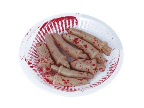 Tálca levágott ujjakkal - 8 db.