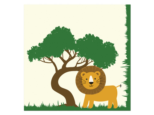 Szafari születésnapi szalvéták - 33 cm - 20 db.