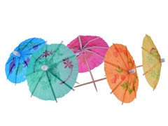 Papír esernyők italokhoz - hossz. 10 cm - 144 db.