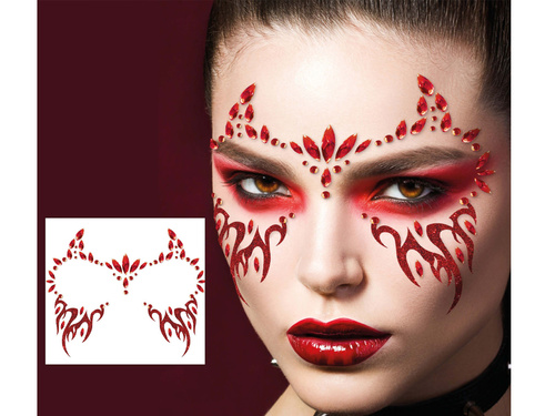 Öntapadós arcmatricák piros - 1 op.