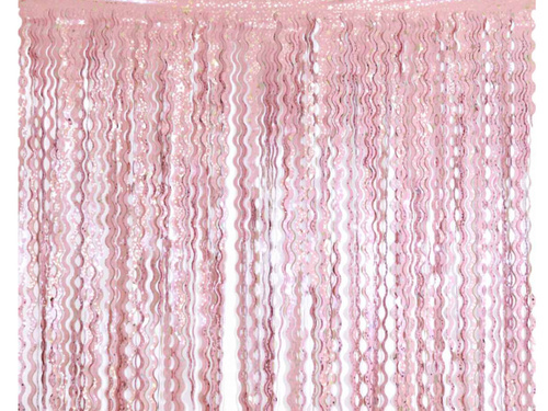 Függöny spirálok rózsaszín csillagokkal - 100 x 200 cm