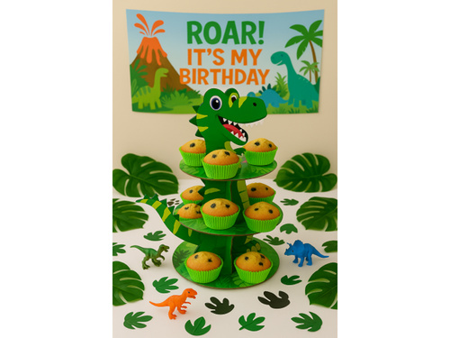 Cupcake tálca állvány Dinoszaurusz - 1 db.