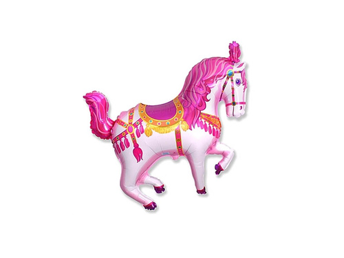 Cirkuszi ló fóliából készült lufi - 34 x 37 cm - 1 db.