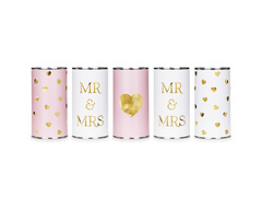 Esküvői dekorációs dobozok - 14 x 7 cm - 5 db.