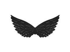 Fekete angyalszárnyak - 44 x 22 cm - 1 db.