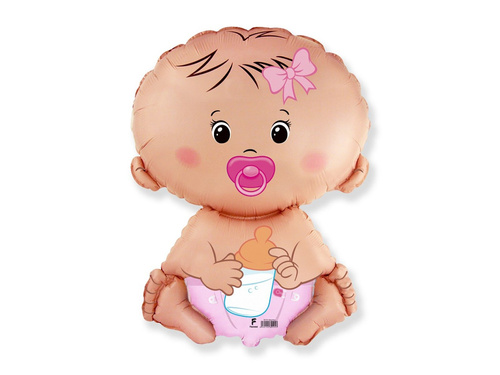 Baba lány fólialufi - 67 x 46 cm - 1 db.