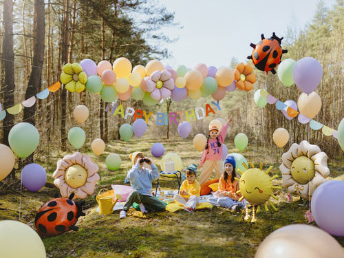 Boldog születésnapot színes banner - 220 cm - 1 db.