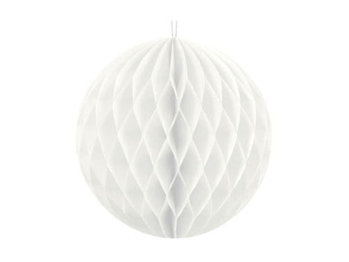 Függő gömb dekoráció fehér - 40 cm - 1 db.