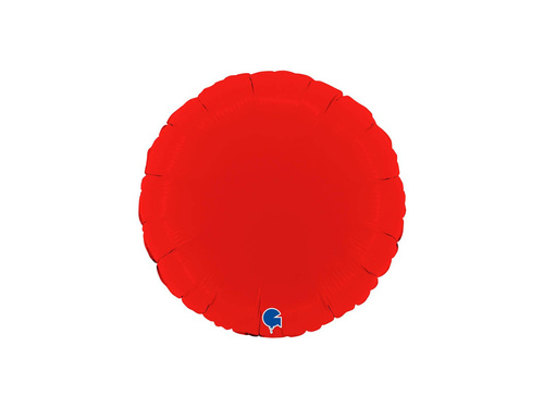 Kerek matt piros fólialufi - 14" - 1 db.