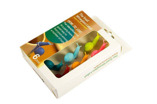 Teászacskó medálok Csigák - 6 db.