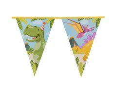 Dino Party zászló banner - 600 cm - 1 db.