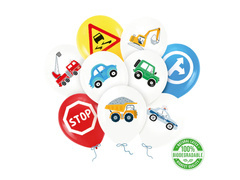 Auta latex lufi - 30 cm - 9 db.