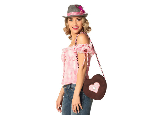 Bajor kalap rózsaszín tollakkal - 1 db.