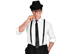 Gengszter szett fekete - 1 szett.