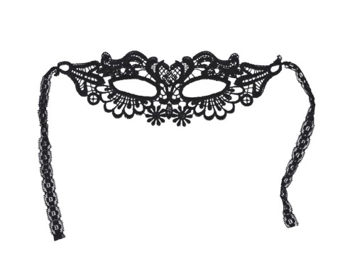 Fekete csipke farsangi maszk - 1 db.