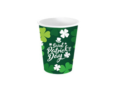 Szent Patrik-napi papírpoharak - 240 ml - 6 db.