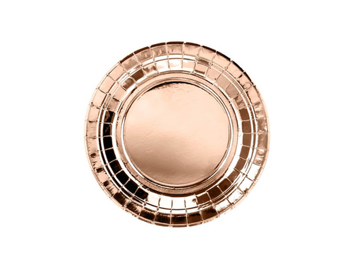 Készlet poharak + papírtányérok rózsaszín és arany - 24 db.