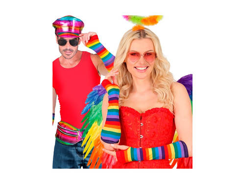 Szivárvány ujjatlan kesztyű 33 cm