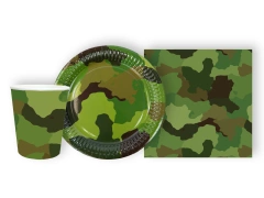 Moro papírpoharak + szalvéták + tányérok készlet - 36 db.