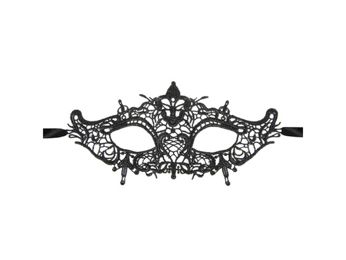 Farsangi csipke maszk fekete - 1 db.