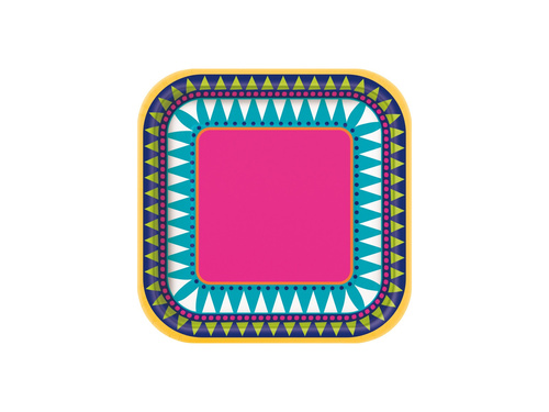 Boho Fiesta papírtányérok - 18 cm - 10 db.