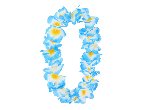 Hawaii füzér nyaklánc kék virágok - 1 db.