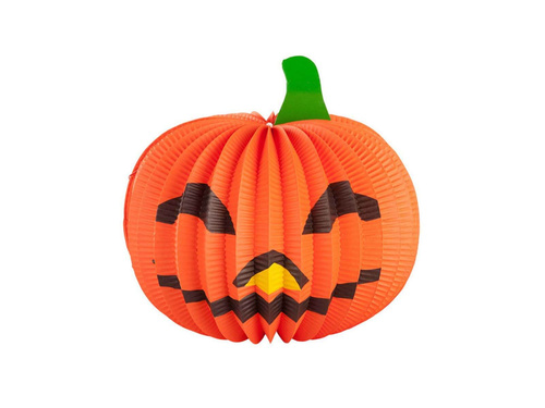 Halloween tök rozettás dekoráció - 25 cm - 1 db.