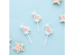 Egyszarvú piknik gyertyák - 5 db.