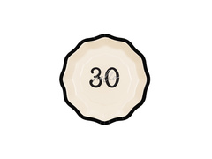 'Hello 30' születésnapi papírtányér - 18 cm - 6 db.