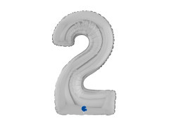 Fólia lufi 2 ezüst - 26" - 1 db.