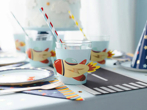 Repülőgépes cupcake topper - 6 db.