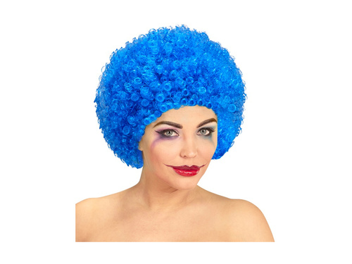 Göndör bohóc paróka világoskék afro haj