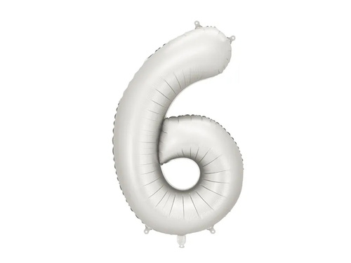 Fólia lufi ezüst 6-os szám - 86 cm - 1 db.