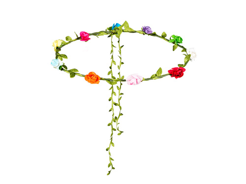 Fejpánt virágokkal - 1 db.