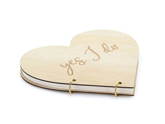 Fa esküvői vendégkönyv Szív - 20 lap
