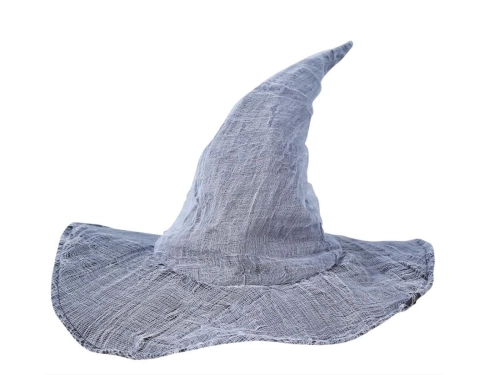 Szürke varázsló kalap Halloweenre - 1 db.