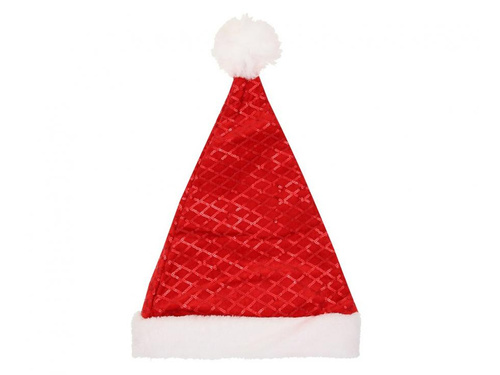 Csillogó Mikulás sapka flitterekkel - 1 db.