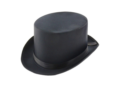 Hengeres kalap fekete bársony - 1 db.