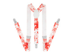 Vérfoltos fehér fogszabályzó Halloweenre