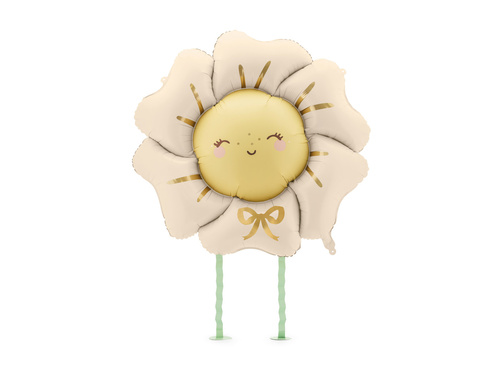 Walking Flower léggömb - világos bézs - 104 x 104 cm - 1 db.