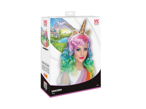 Színes egyszarvú paróka fejpánttal