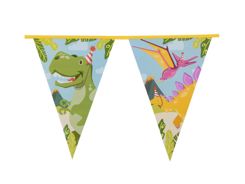 Dino Party zászló banner - 600 cm - 1 db.