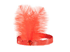 Retro 20-as évekbeli fejpánt piros - 1 db.