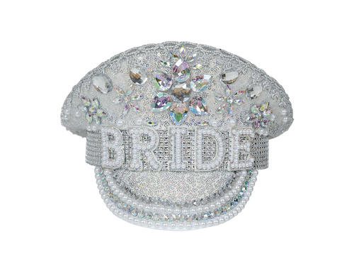 Menyasszonyi sapka kristályokkal - 1 db.