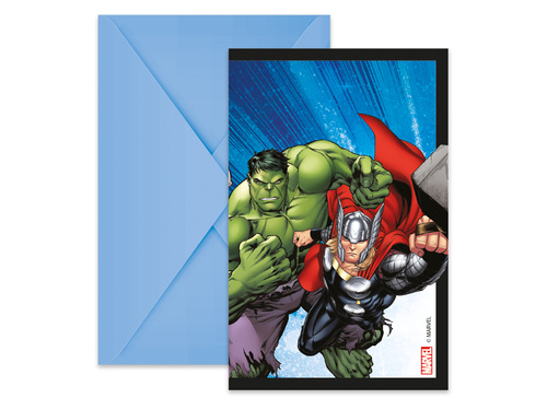 Bosszúállók születésnapi meghívók - 6 db.