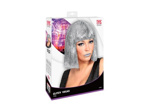 Csillogó Vegas ezüst paróka