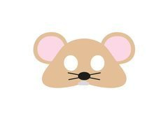 Filc maszk egér - 1 db.