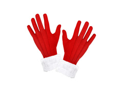 Mikulás kesztyű plüss szegéllyel