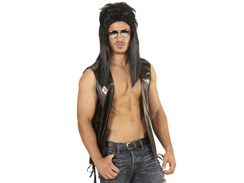 Disco fekete férfi paróka - 1 db.